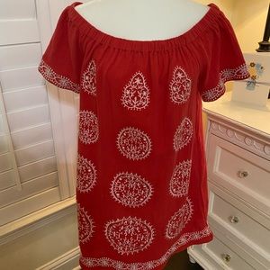 Vacation on/off tunic dress